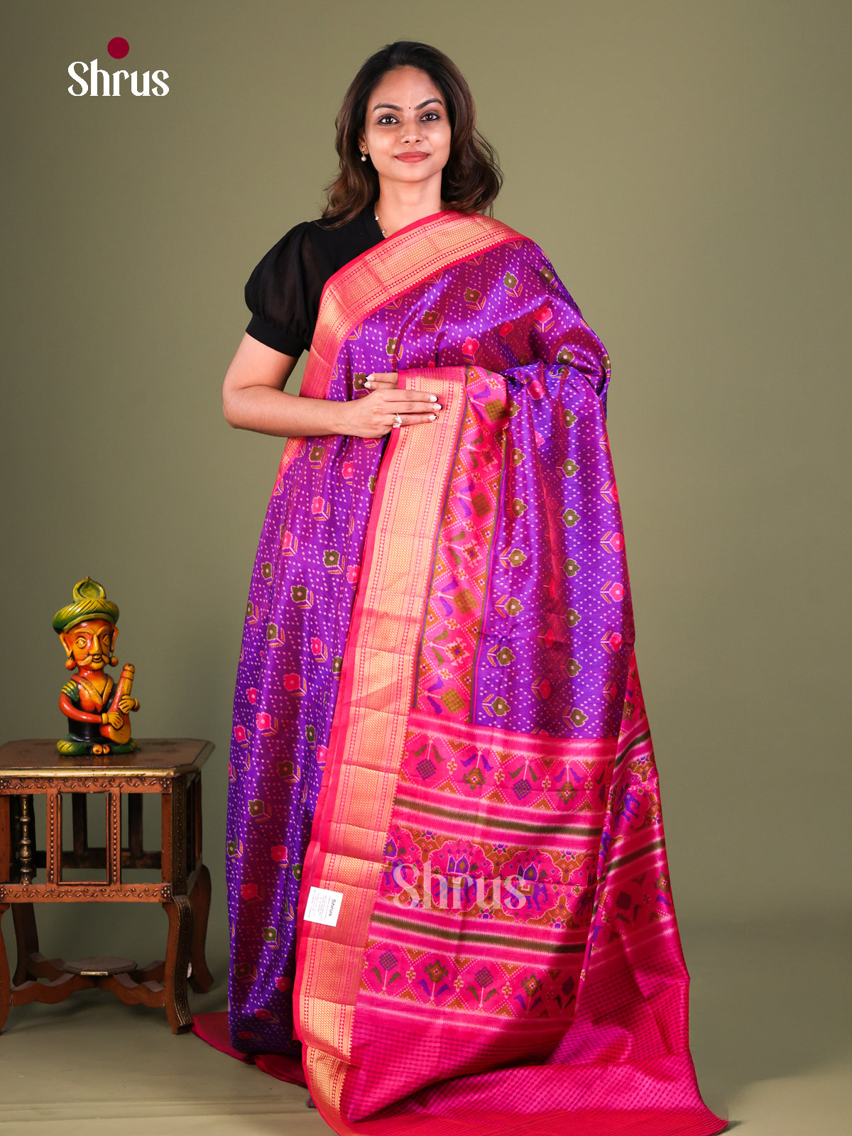 Semi Patola Saree - EFS15133 - Shop on Shrus.com