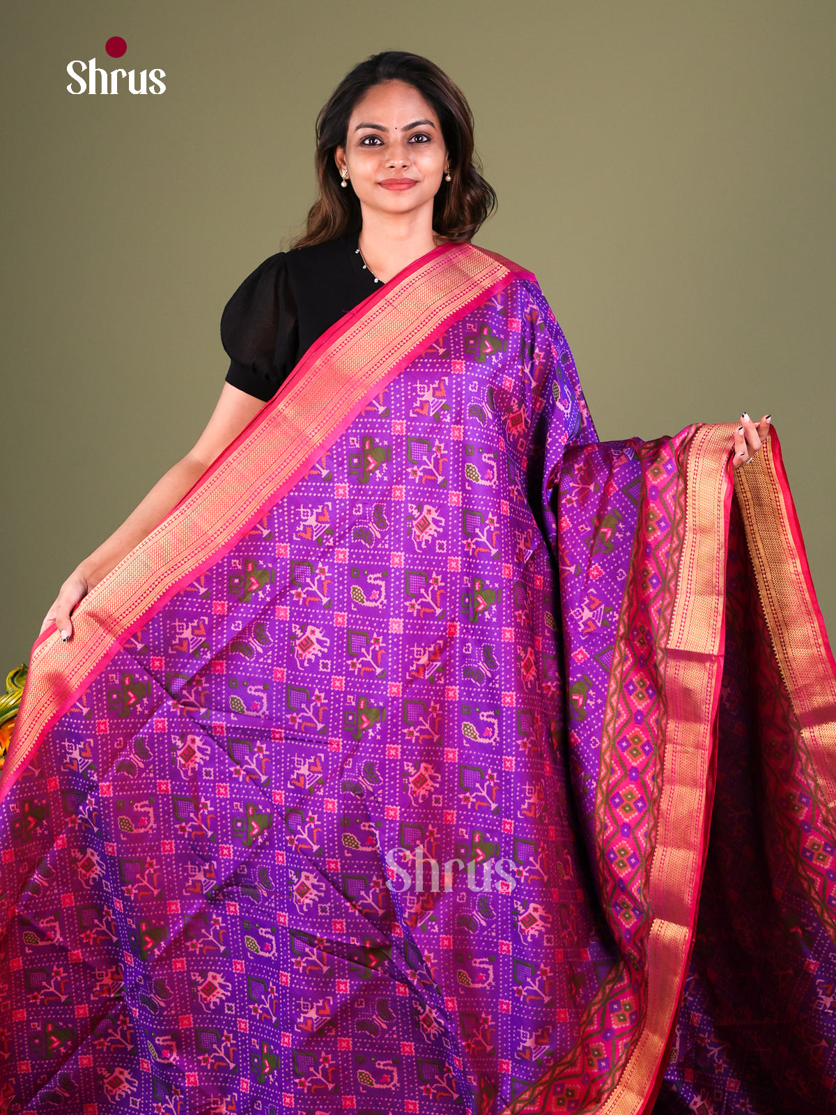 Semi Patola Saree - EFS15134 - Shop on Shrus.com