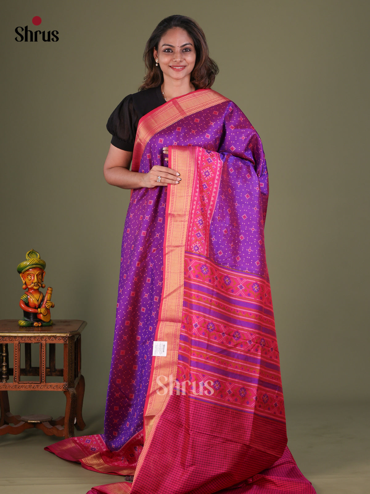 Semi Patola Saree - EFS15136 - Shop on Shrus.com