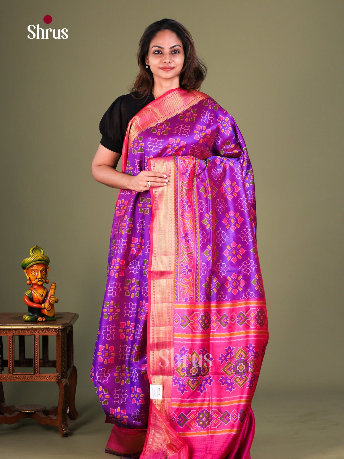 Semi Patola Saree - EFS15137 - Shop on Shrus.com