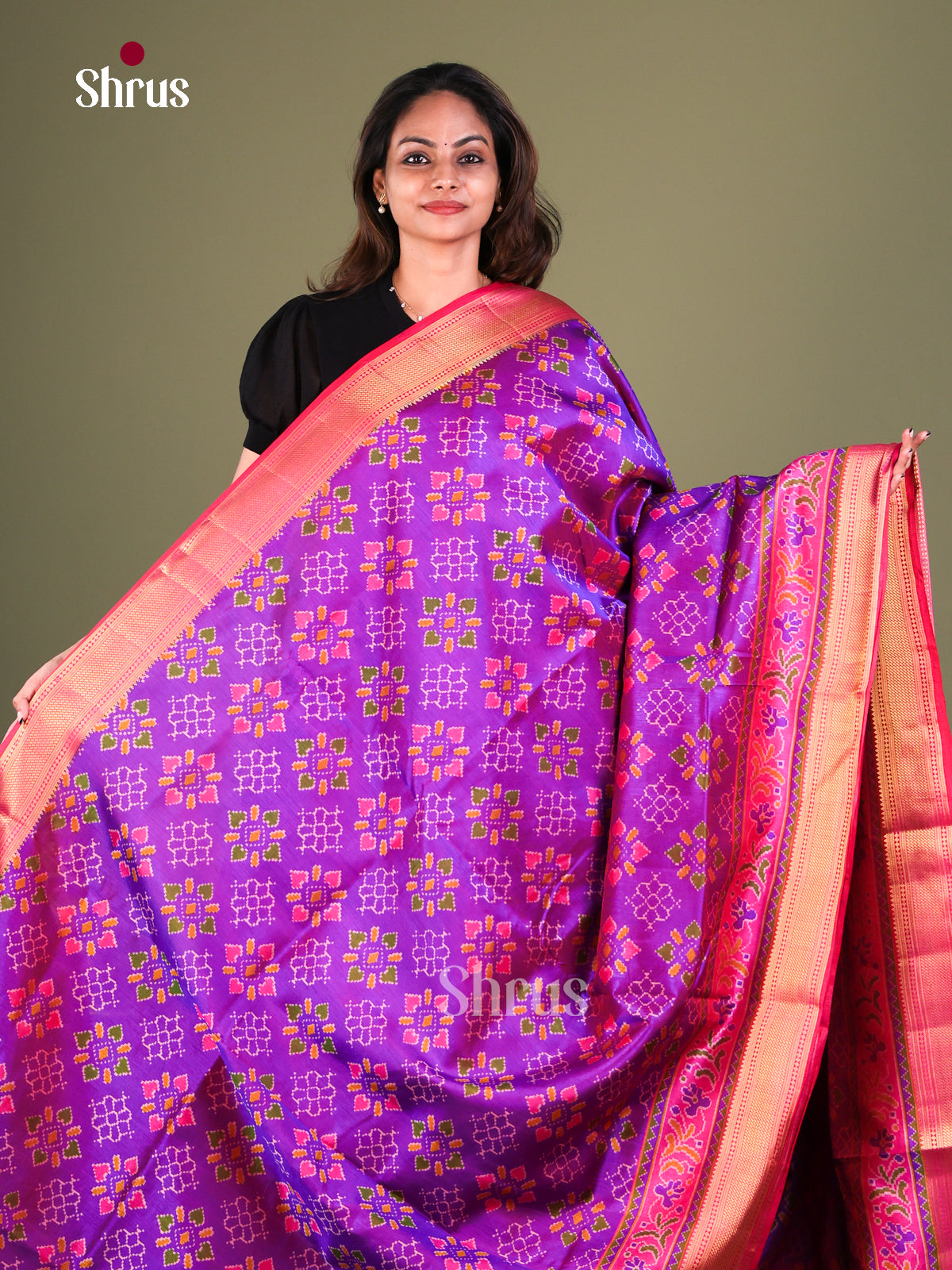 Semi Patola Saree - EFS15137 - Shop on Shrus.com