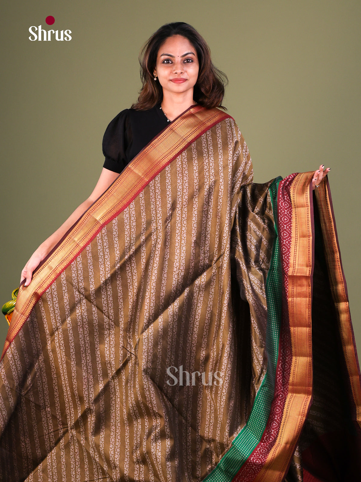 Semi Patola Saree - EFS15144 - Shop on Shrus.com