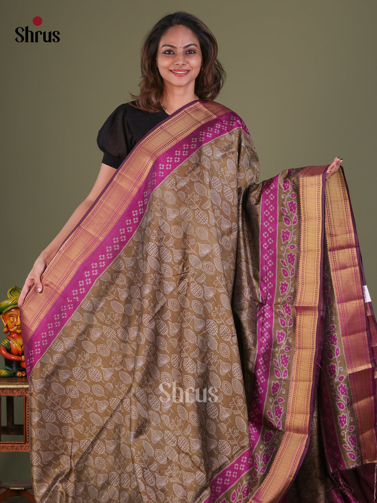 Semi Patola Saree - EFS15145 - Shop on Shrus.com
