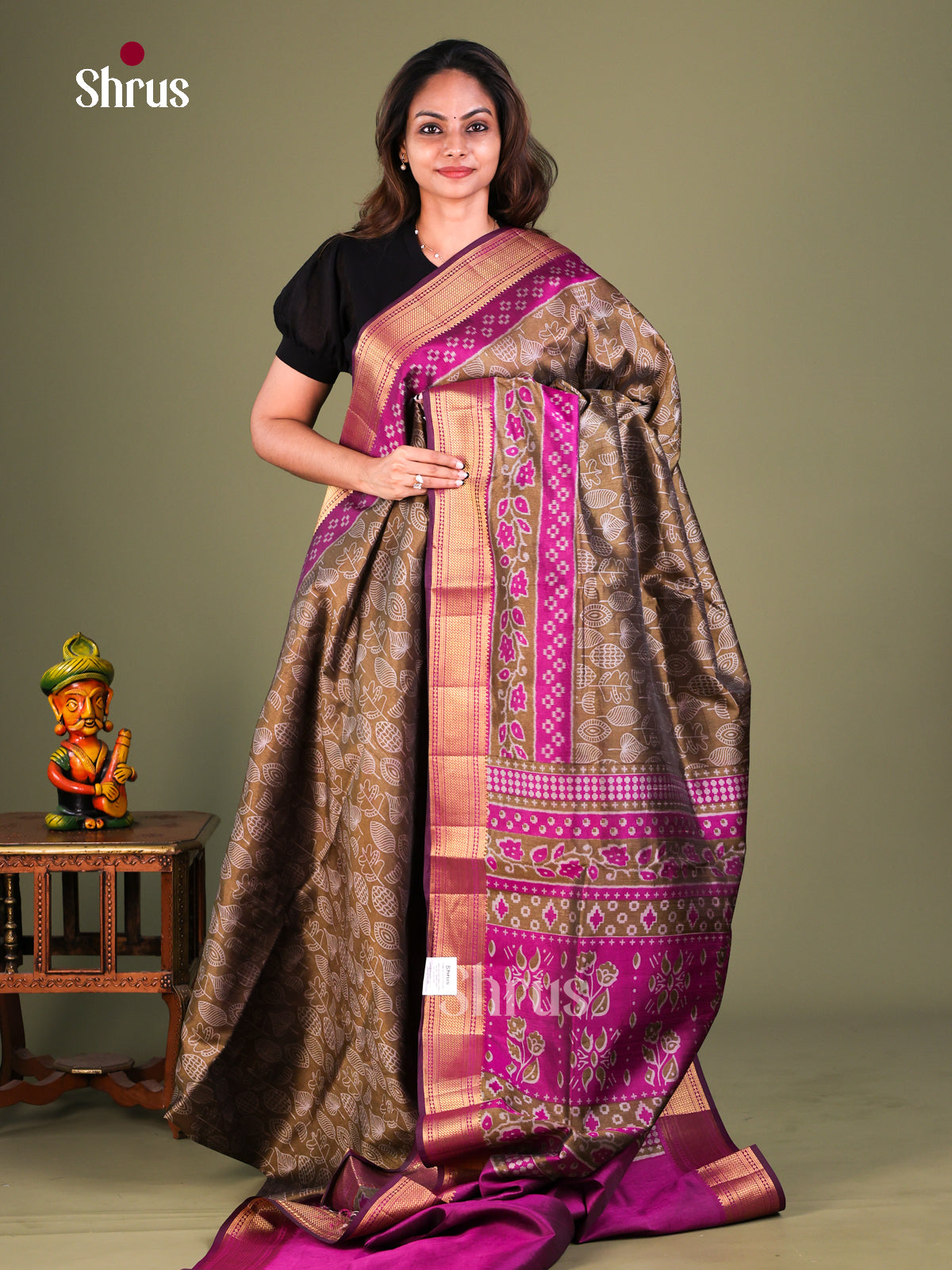 Semi Patola Saree - EFS15146 - Shop on Shrus.com