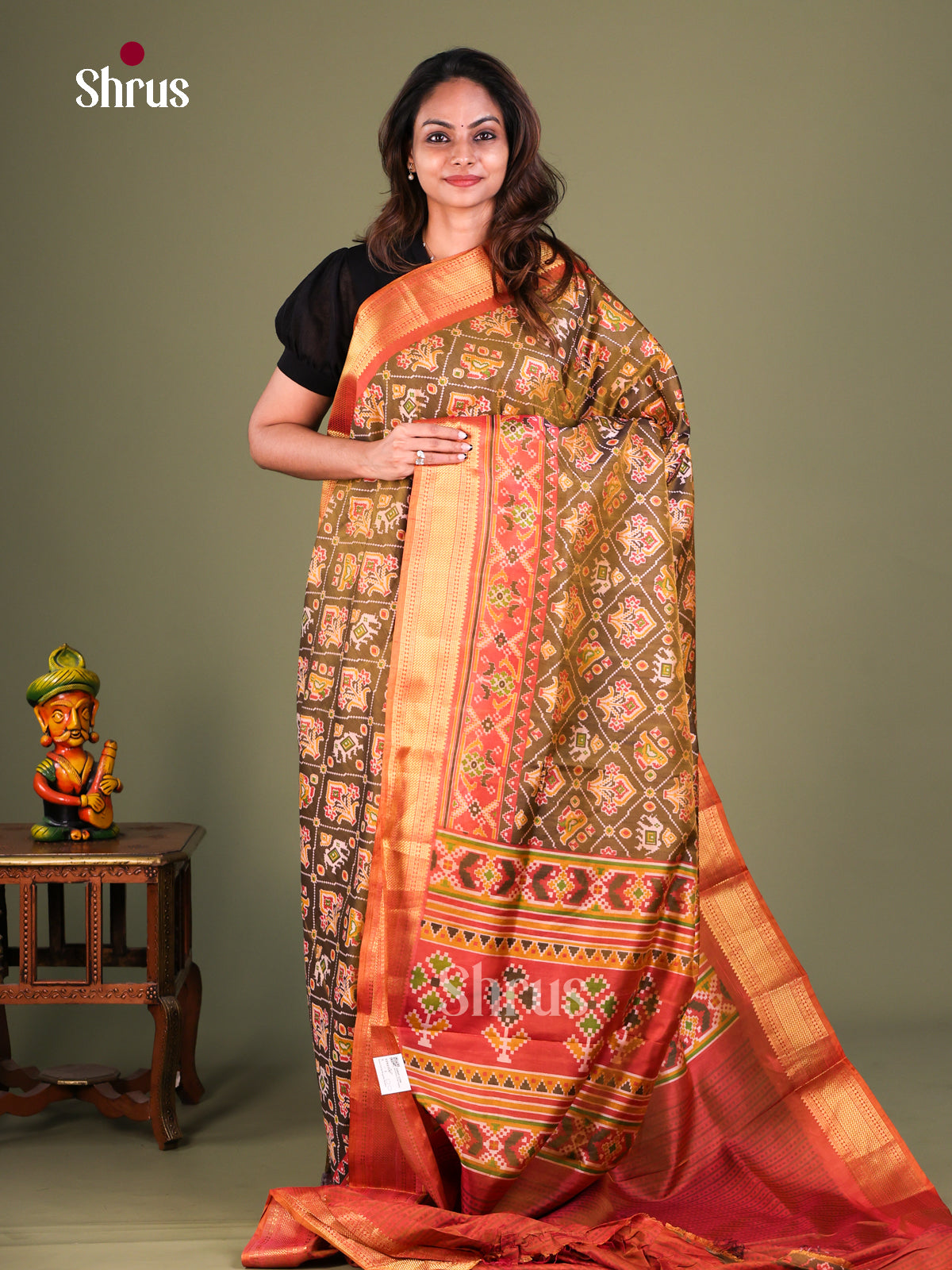 Semi Patola Saree - EFS15147 - Shop on Shrus.com