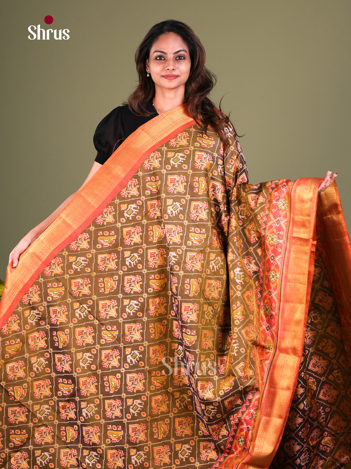 Semi Patola Saree - EFS15147 - Shop on Shrus.com