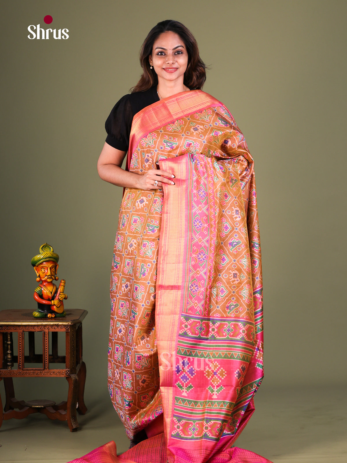 Semi Patola Saree - EFS15153 - Shop on Shrus.com