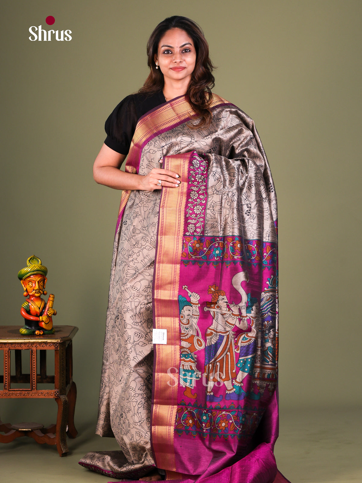 Semi Patola Saree - EFS15164 - Shop on Shrus.com