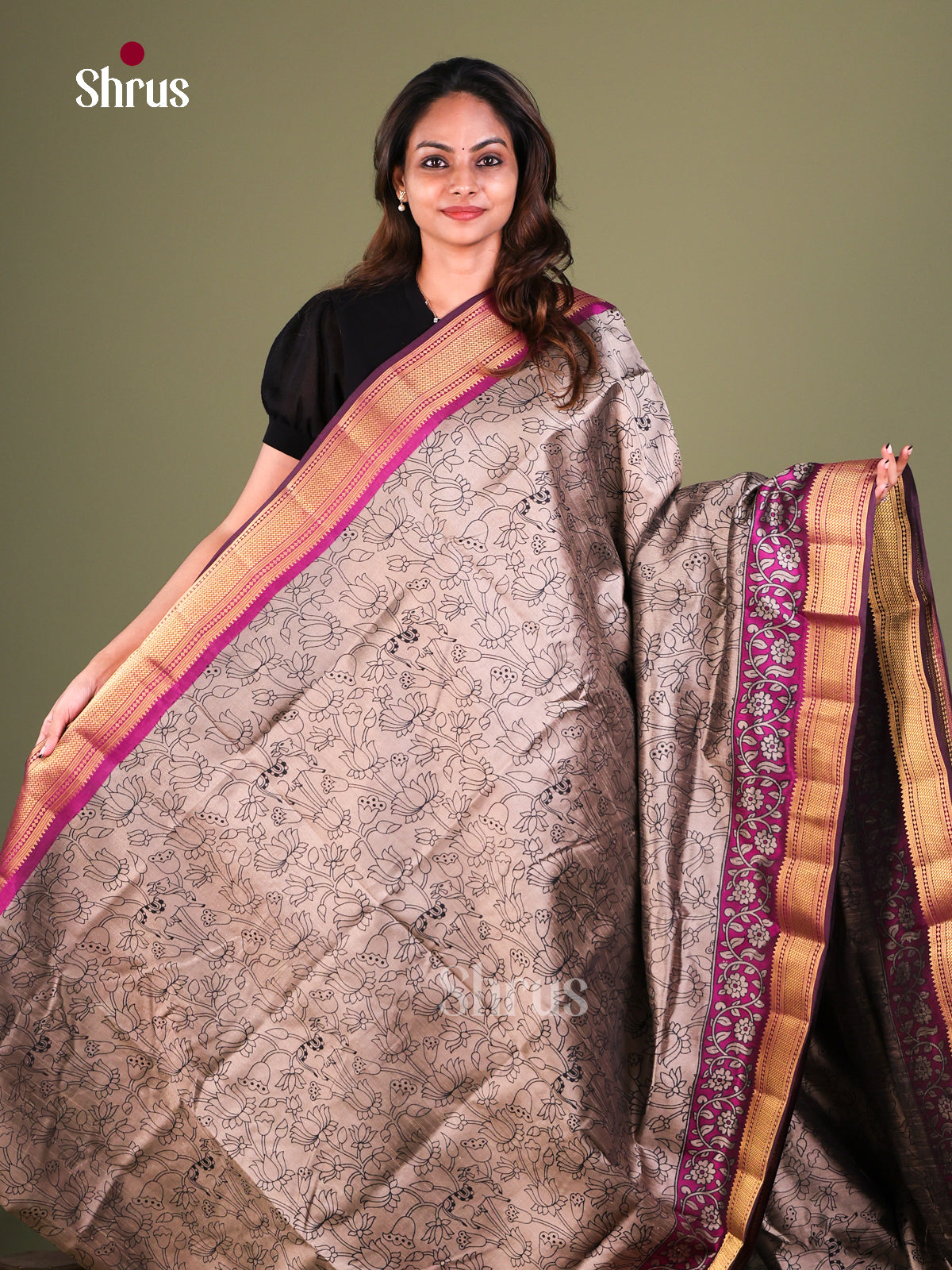 Semi Patola Saree - EFS15164 - Shop on Shrus.com