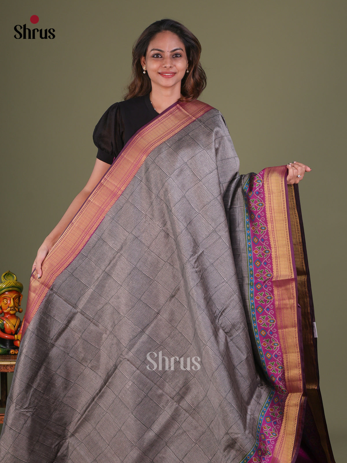 Semi Patola Saree - EFS15169 - Shop on Shrus.com