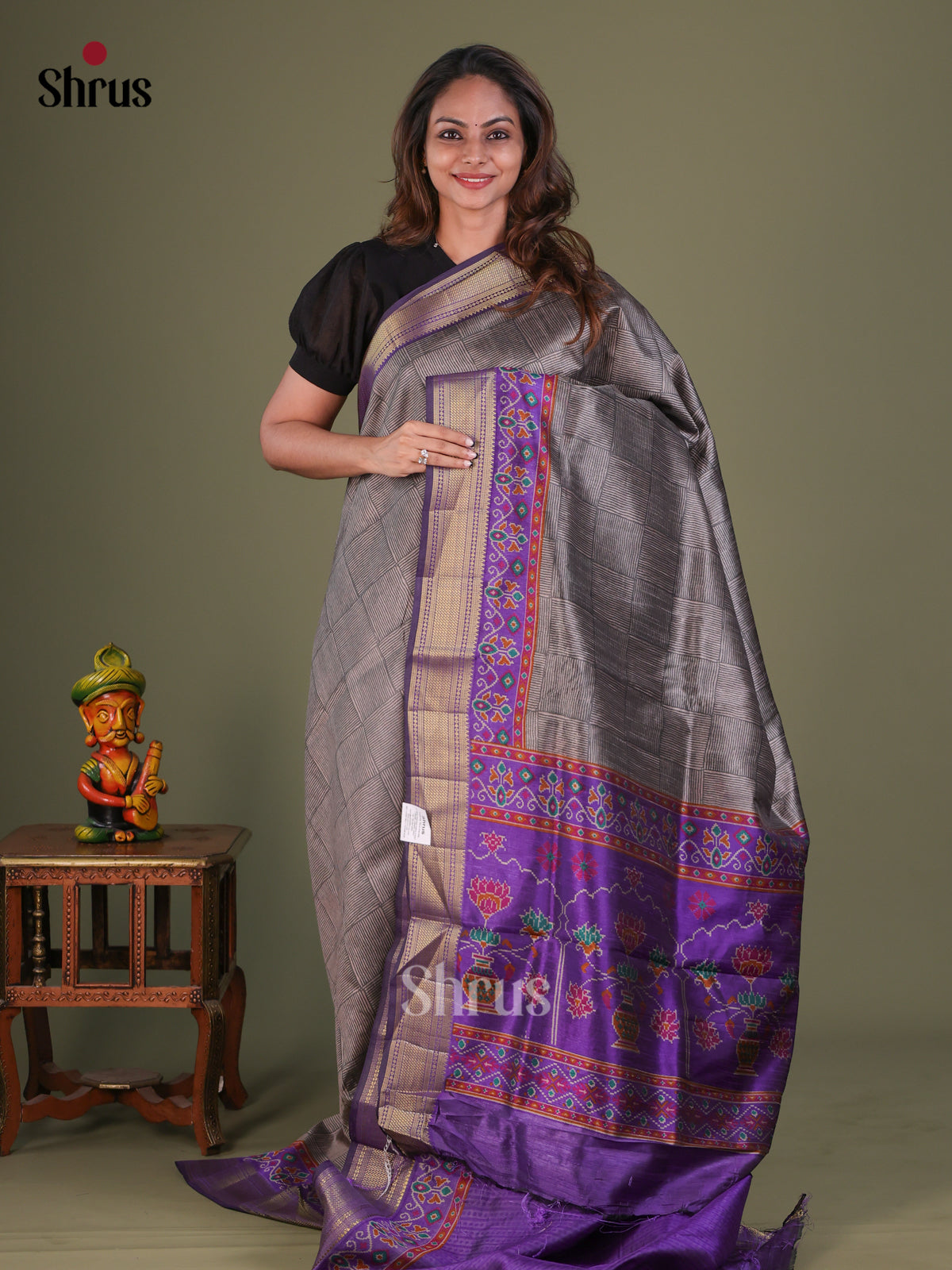 Semi Patola Saree - EFS15173 - Shop on Shrus.com