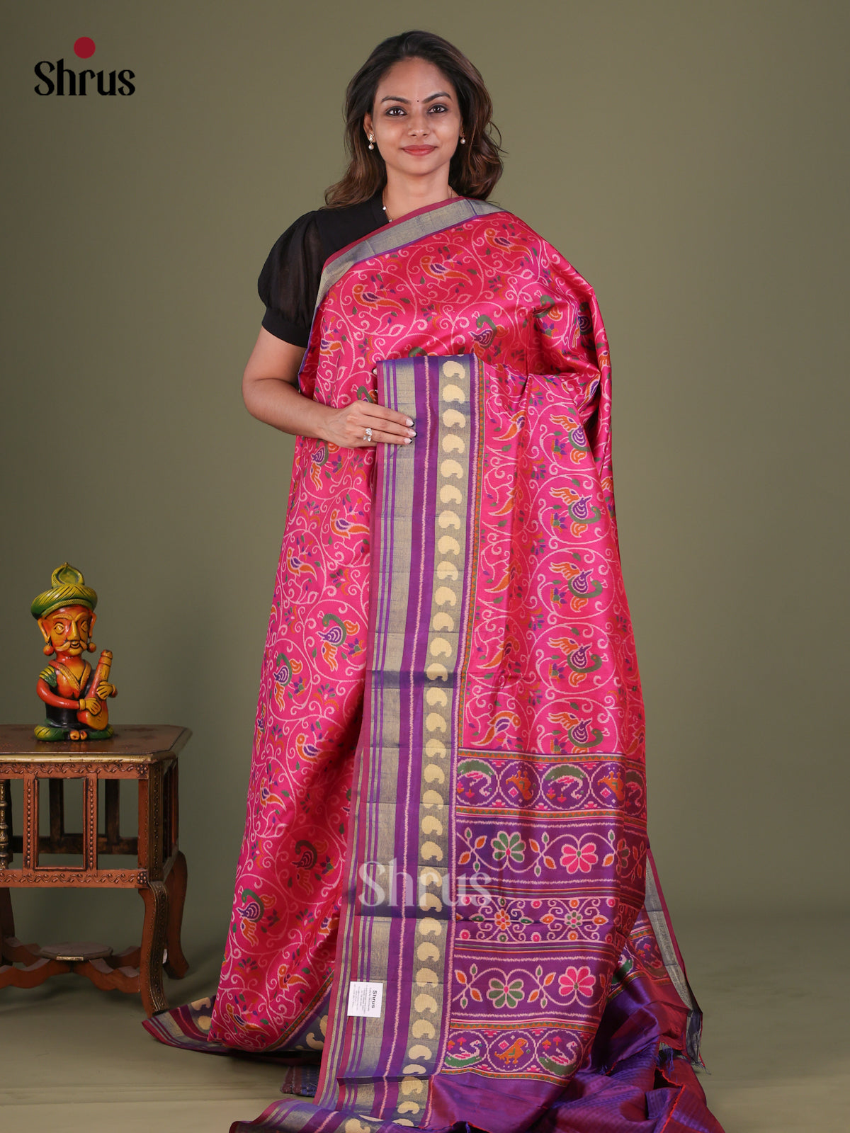Semi Patola Saree - EFS15190 - Shop on Shrus.com