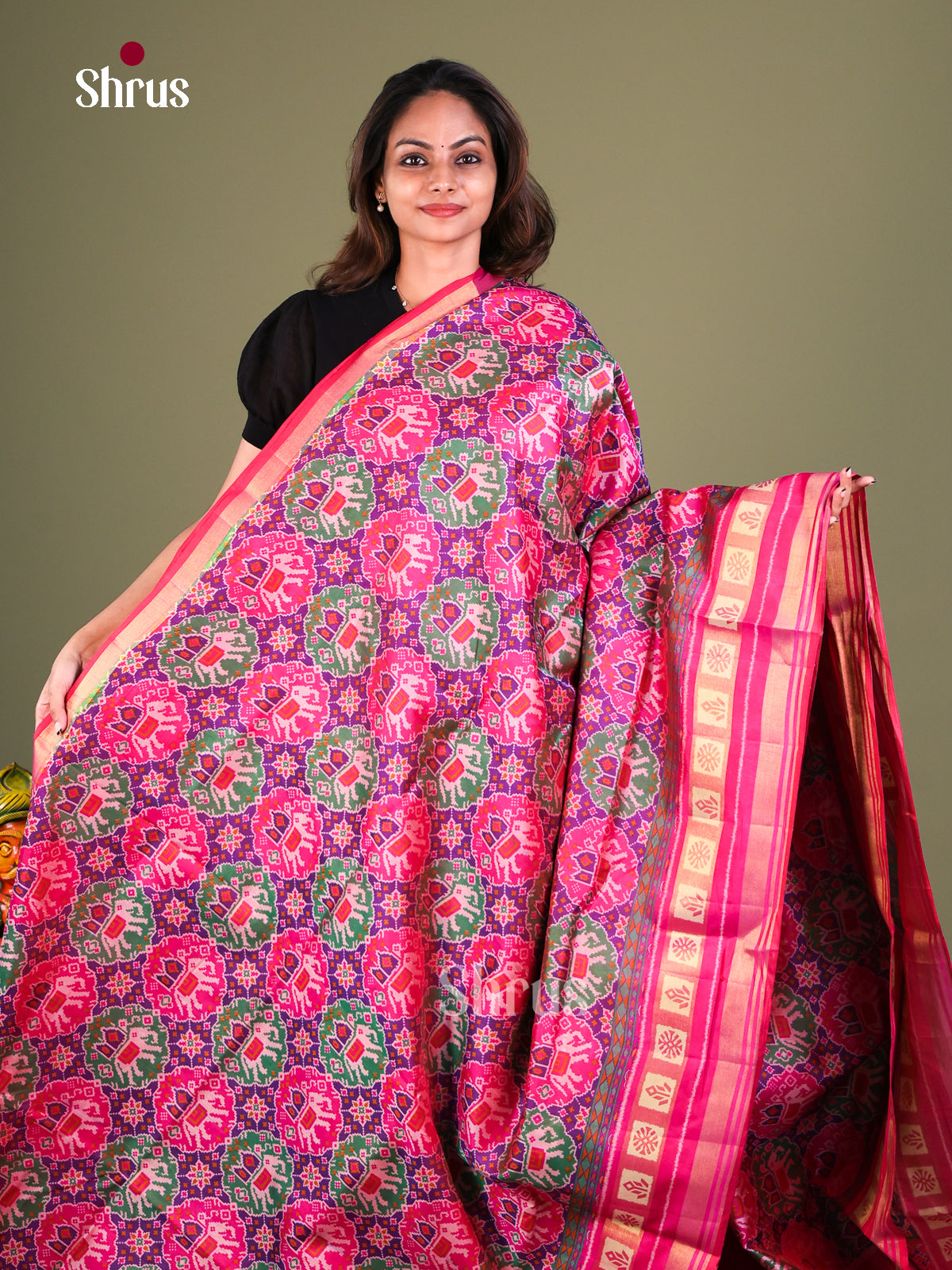 Semi Patola Saree - EFS15192 - Shop on Shrus.com