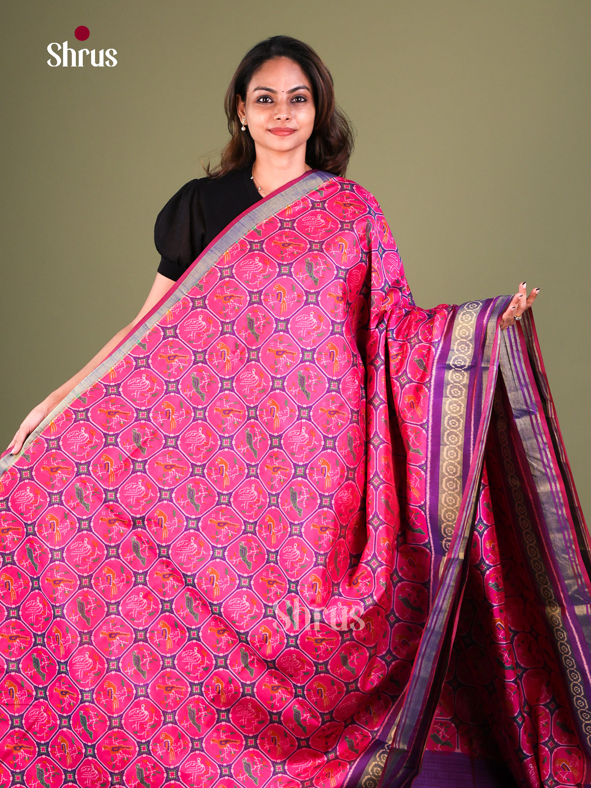 Semi Patola Saree - EFS15193 - Shop on Shrus.com