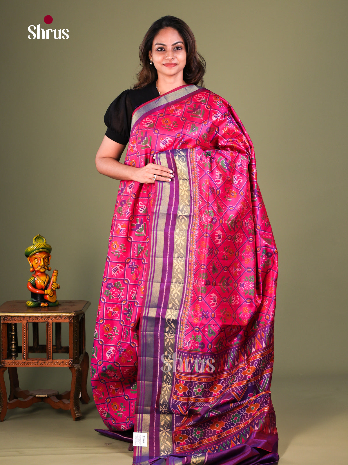 Semi Patola Saree - EFS15194 - Shop on Shrus.com