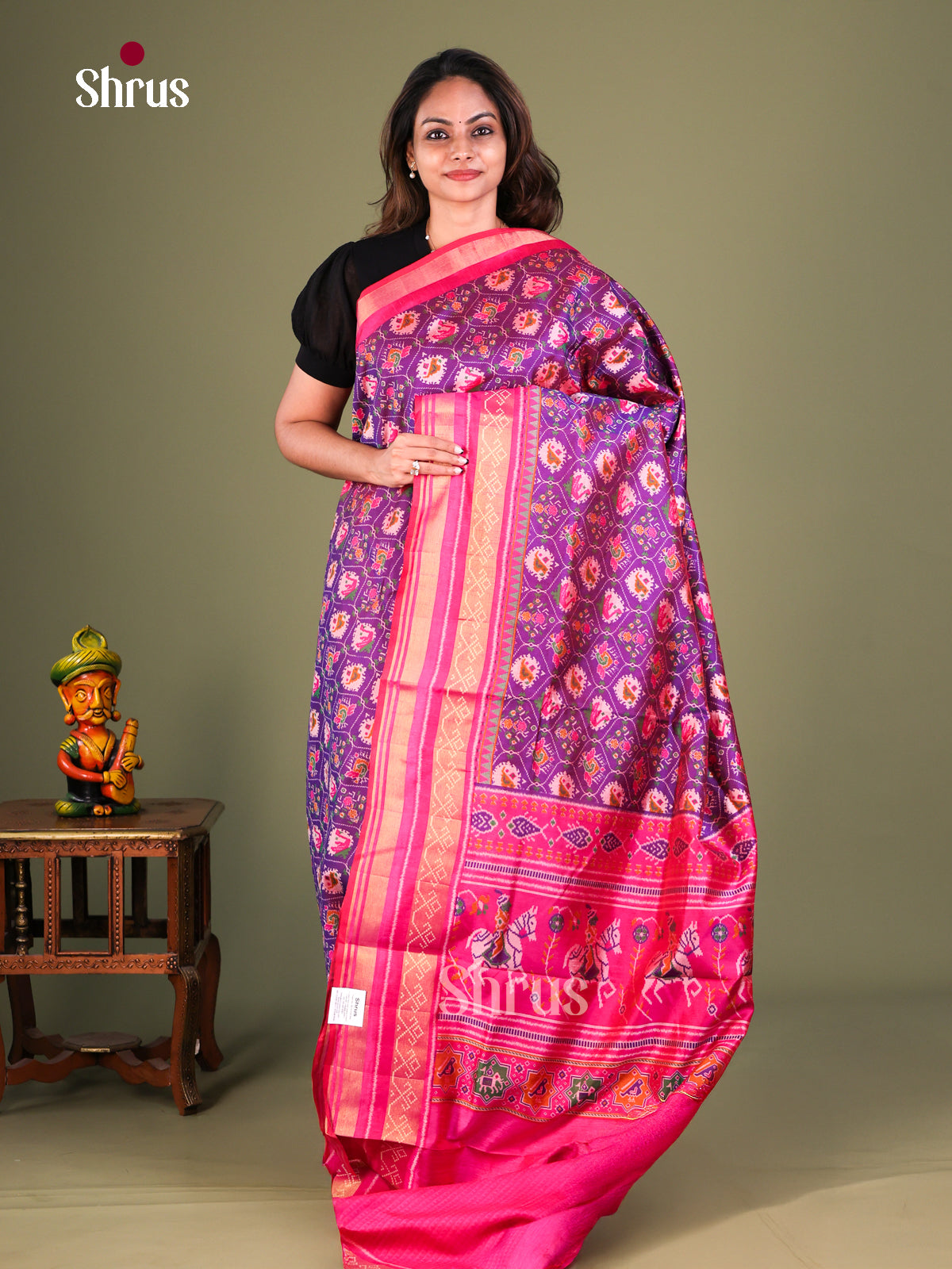 Semi Patola Saree - EFS15202 - Shop on Shrus.com