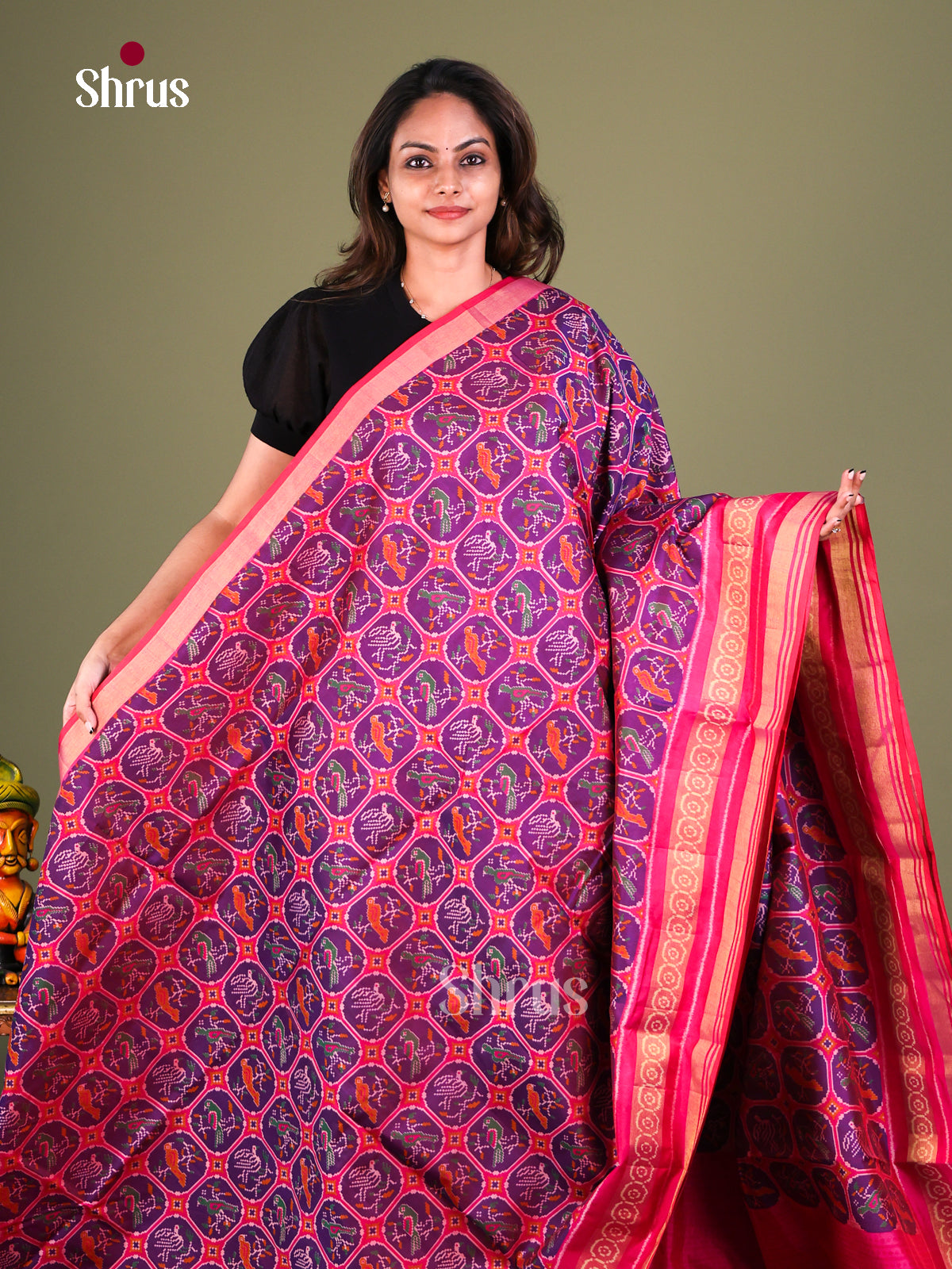 Semi Patola Saree - EFS15203 - Shop on Shrus.com