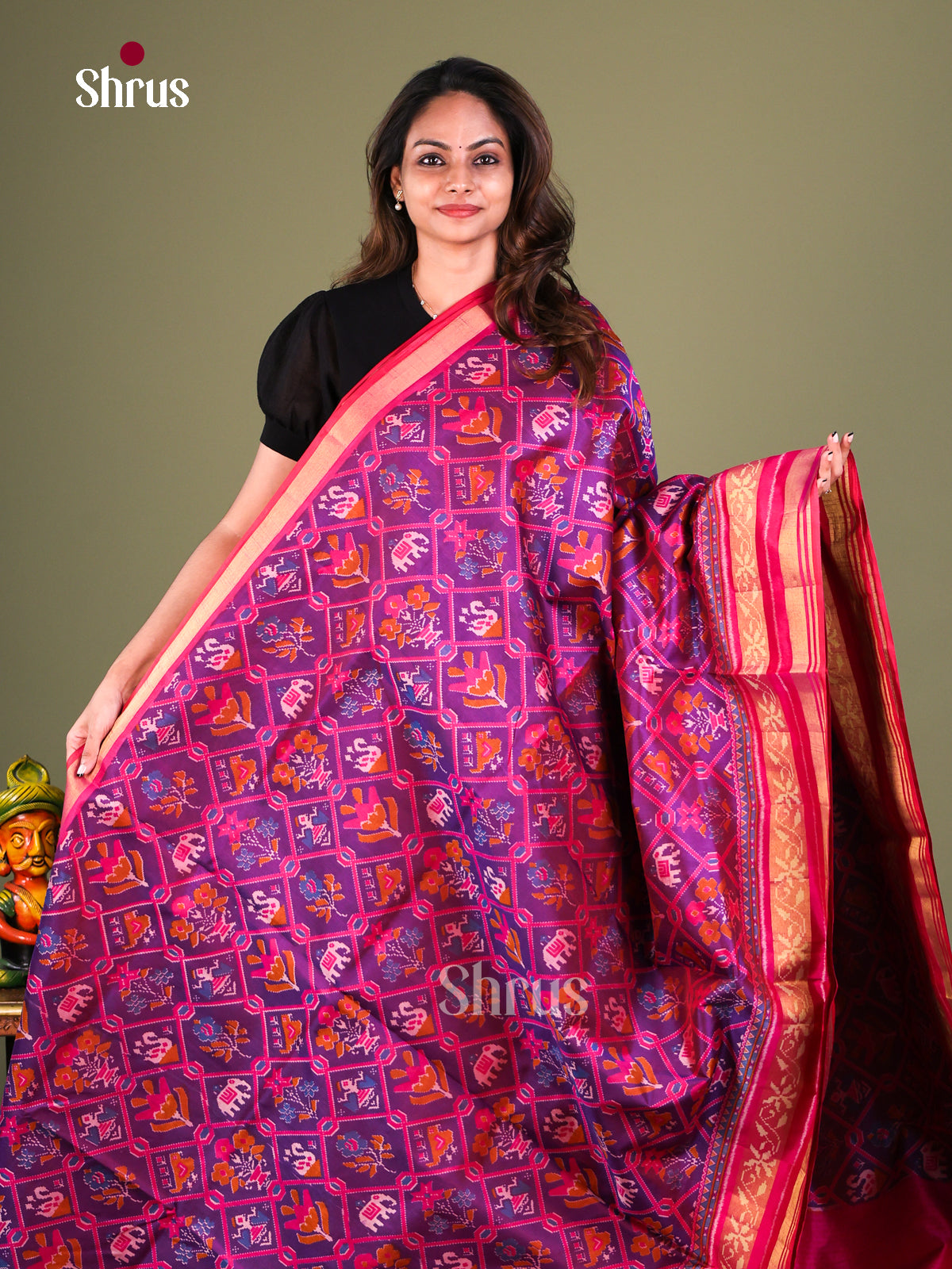 Semi Patola Saree - EFS15204 - Shop on Shrus.com