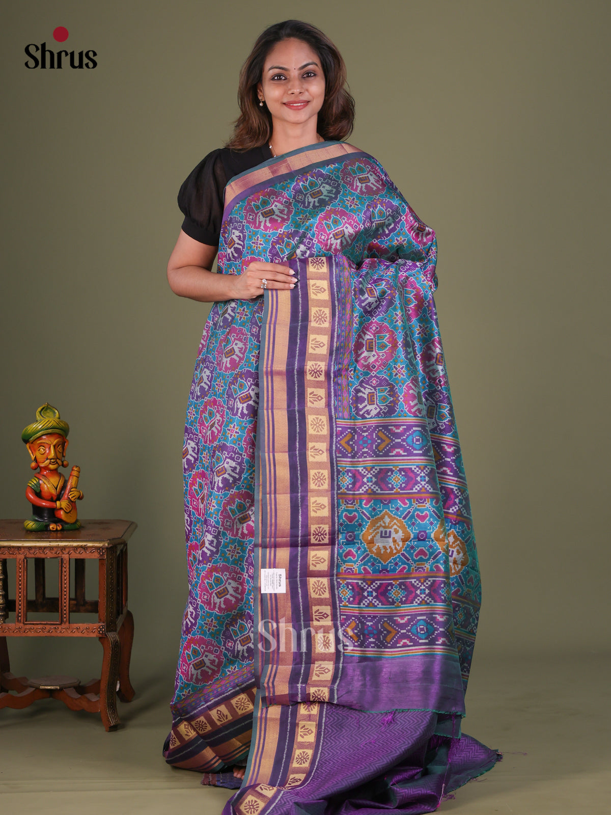 Semi Patola Saree - EFS15220 - Shop on Shrus.com