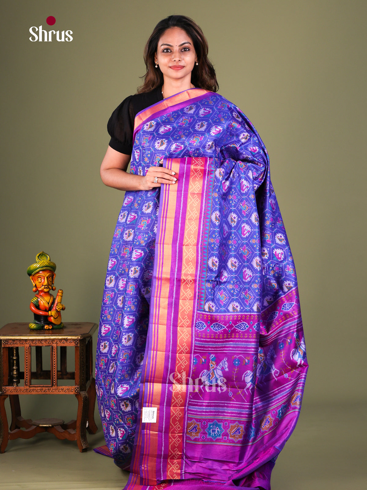 Semi Patola Saree - EFS15237 - Shop on Shrus.com