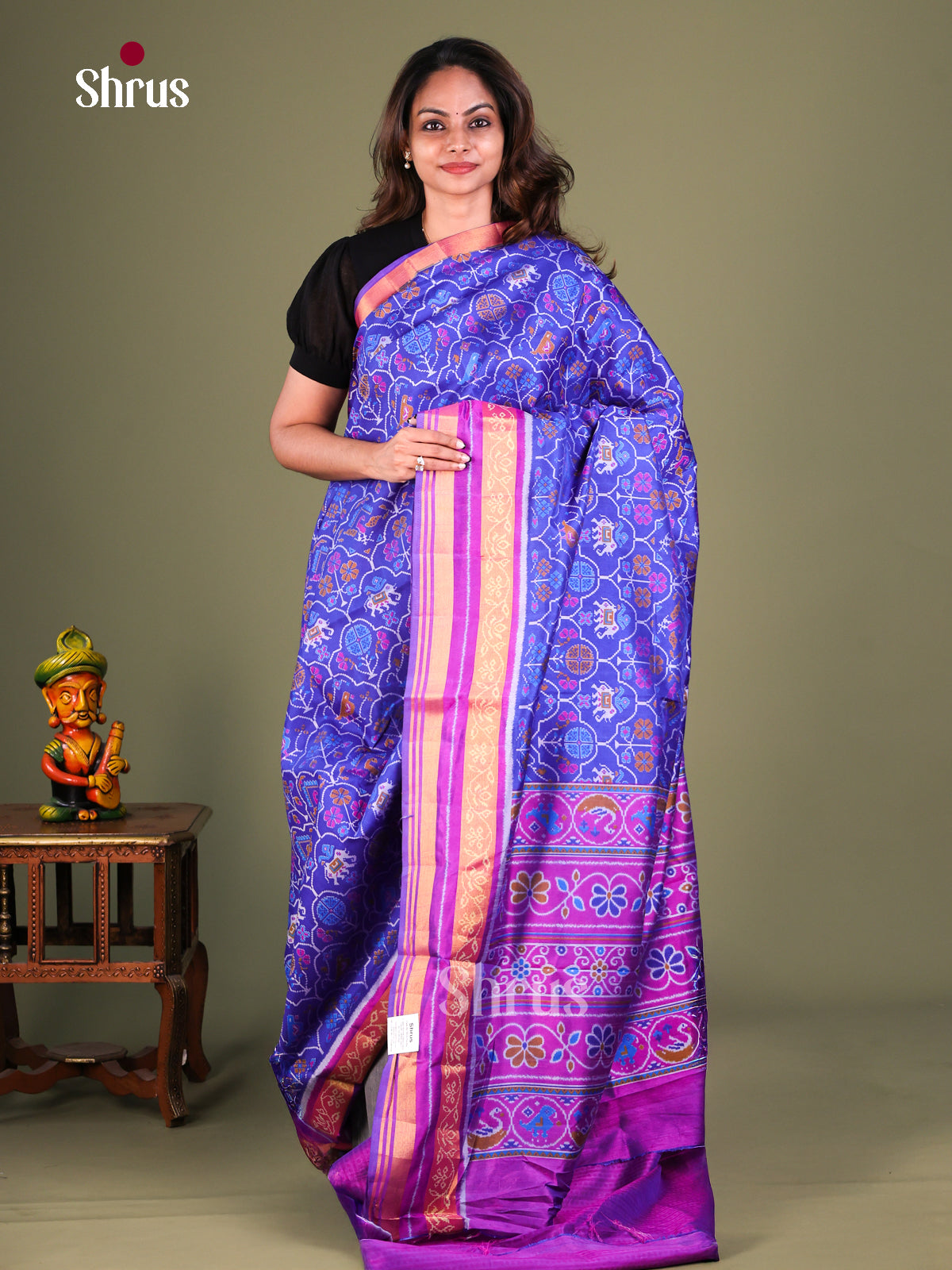 Semi Patola Saree - EFS15238 - Shop on Shrus.com