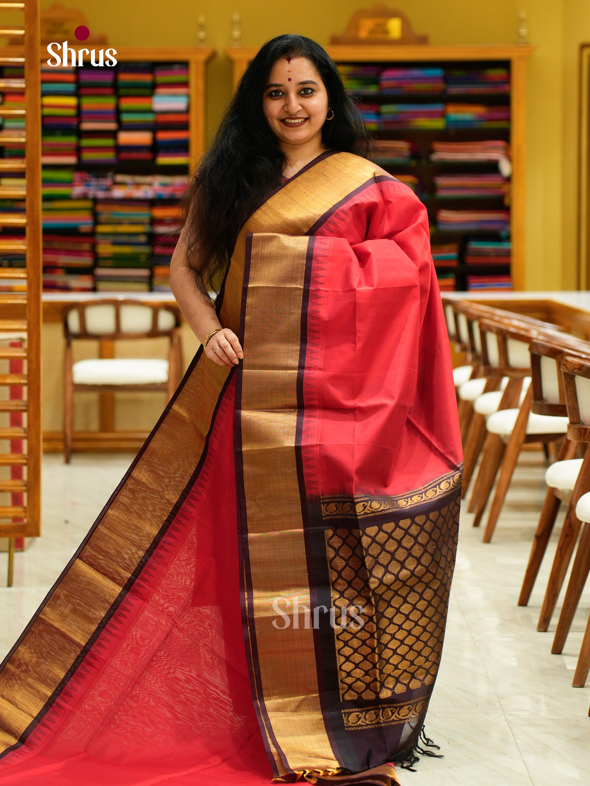Silk Cotton Saree - EFS16078 - Shop on Shrus.com