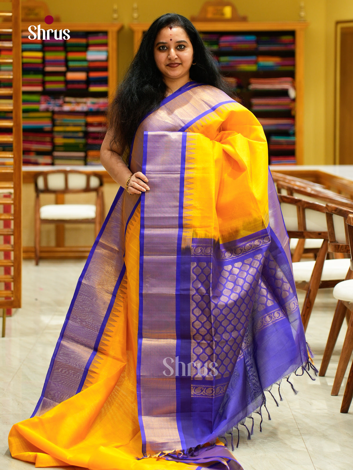 Silk Cotton Saree - EFS16079 - Shop on Shrus.com