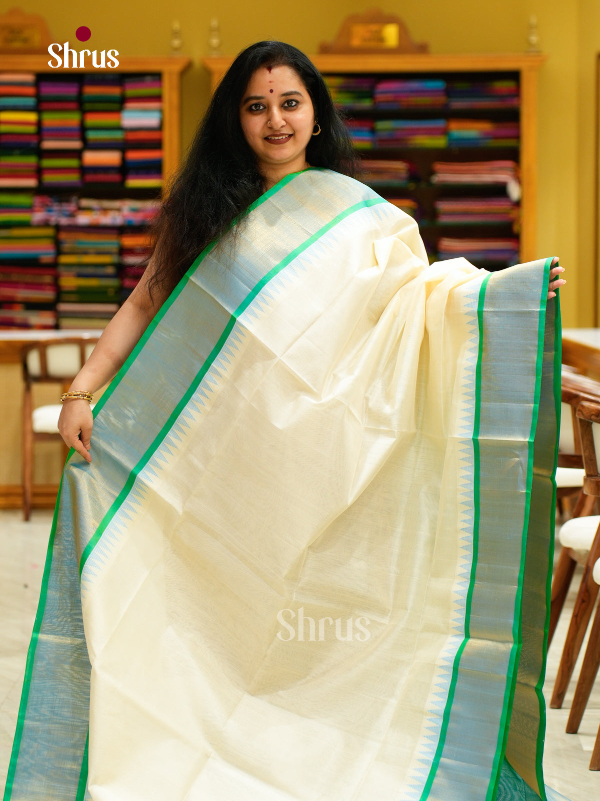 Silk Cotton Saree - EFS16083 - Shop on Shrus.com