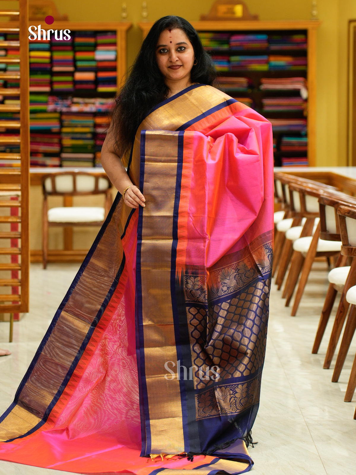 Silk Cotton Saree - EFS16086 - Shop on Shrus.com