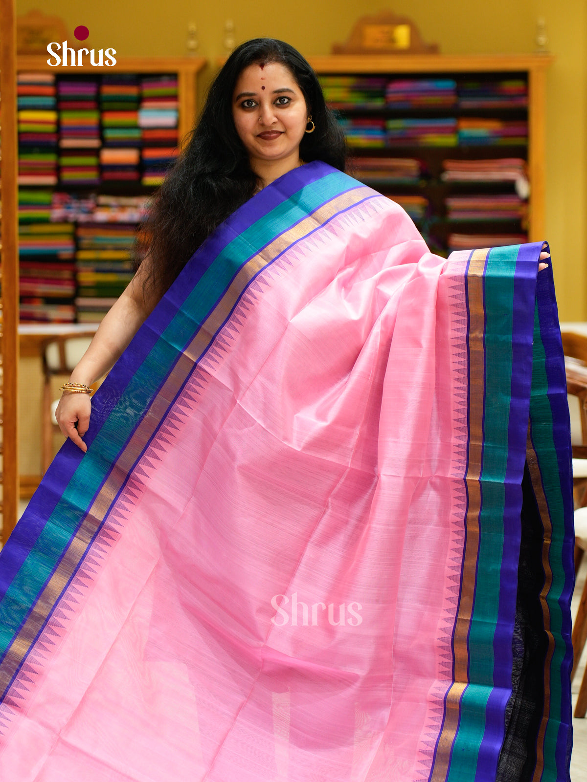 Silk Cotton Saree - EFS16098 - Shop on Shrus.com