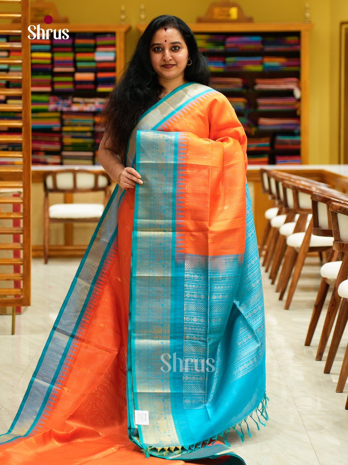 Silk Cotton Saree - EFS16101 - Shop on Shrus.com