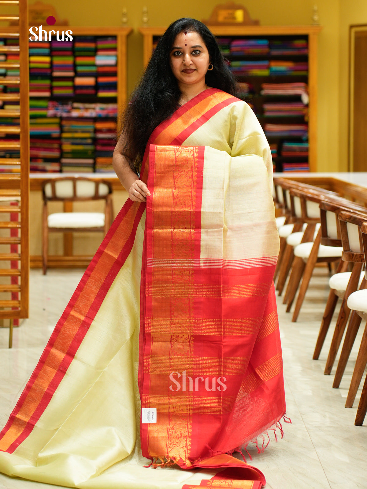 Silk Cotton Saree - EFS16107 - Shop on Shrus.com