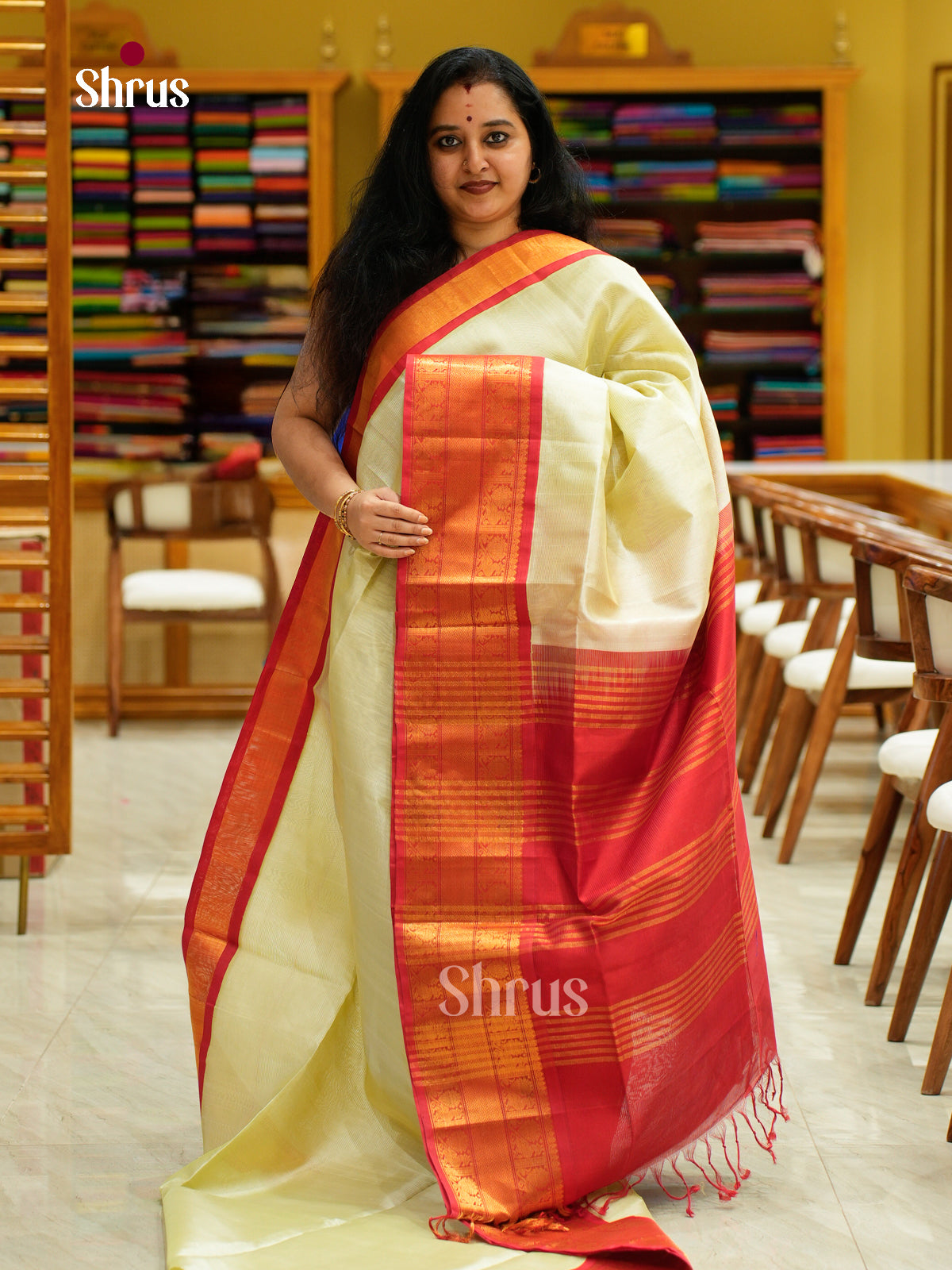 Silk Cotton Saree - EFS16111 - Shop on Shrus.com