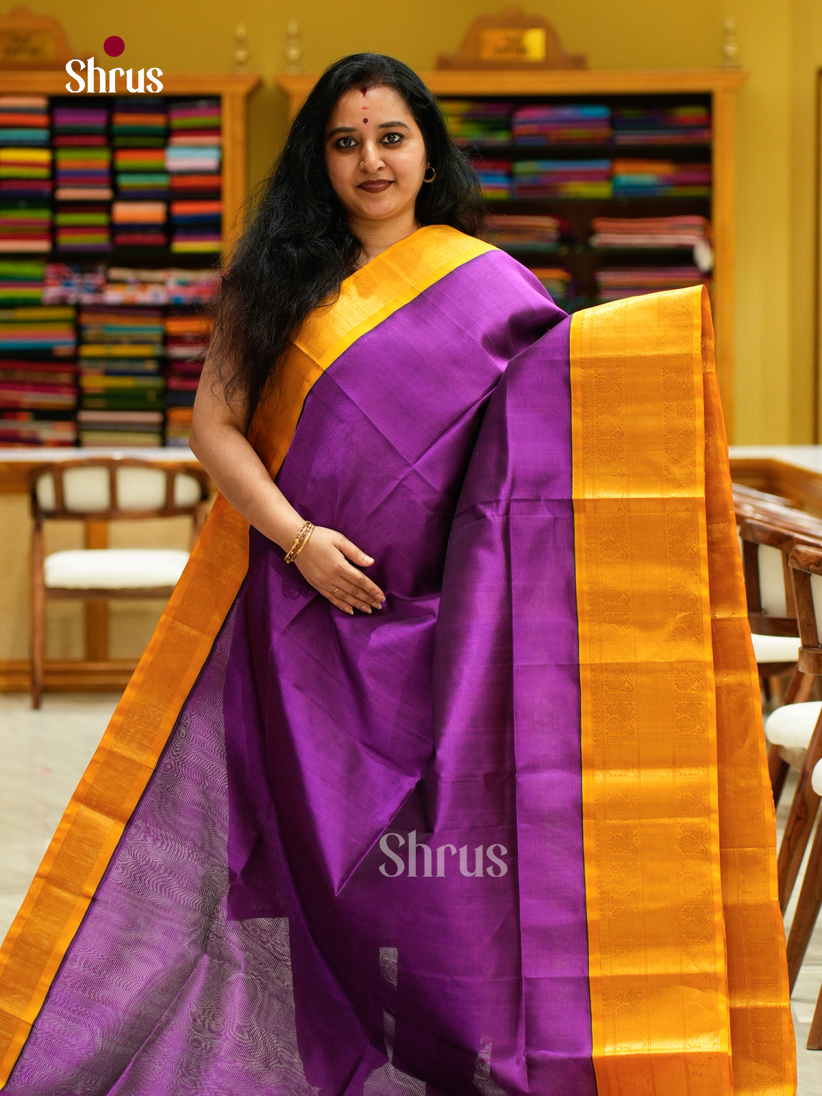 Silk Cotton Saree - EFS16113 - Shop on Shrus.com