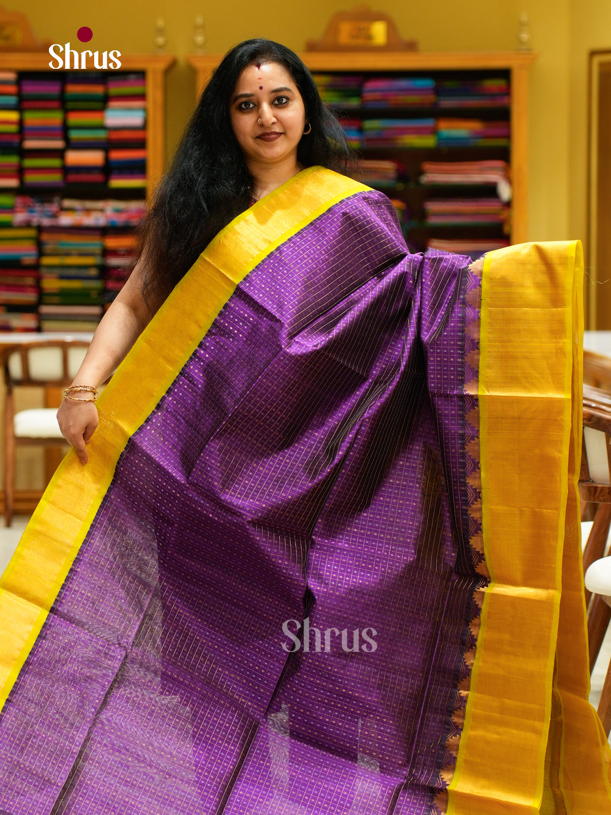 Silk Cotton Saree - EFS16114 - Shop on Shrus.com