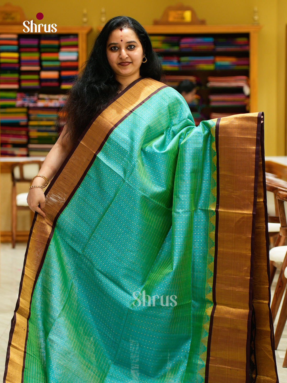 Silk Cotton Saree - EFS16115 - Shop on Shrus.com
