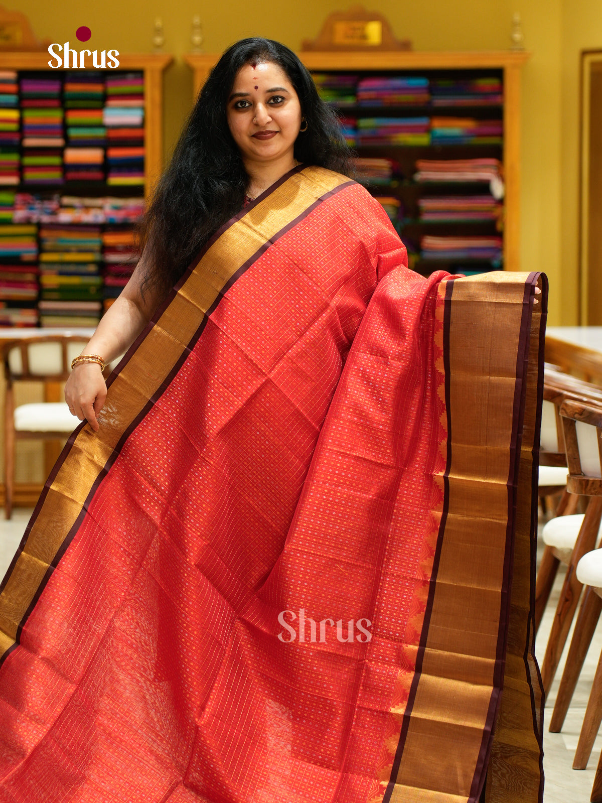 Silk Cotton Saree - EFS16117 - Shop on Shrus.com
