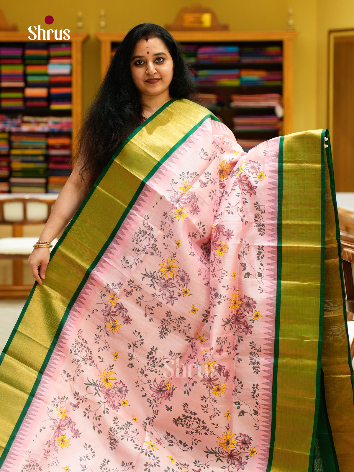 Silk Cotton Saree - EFS16119 - Shop on Shrus.com