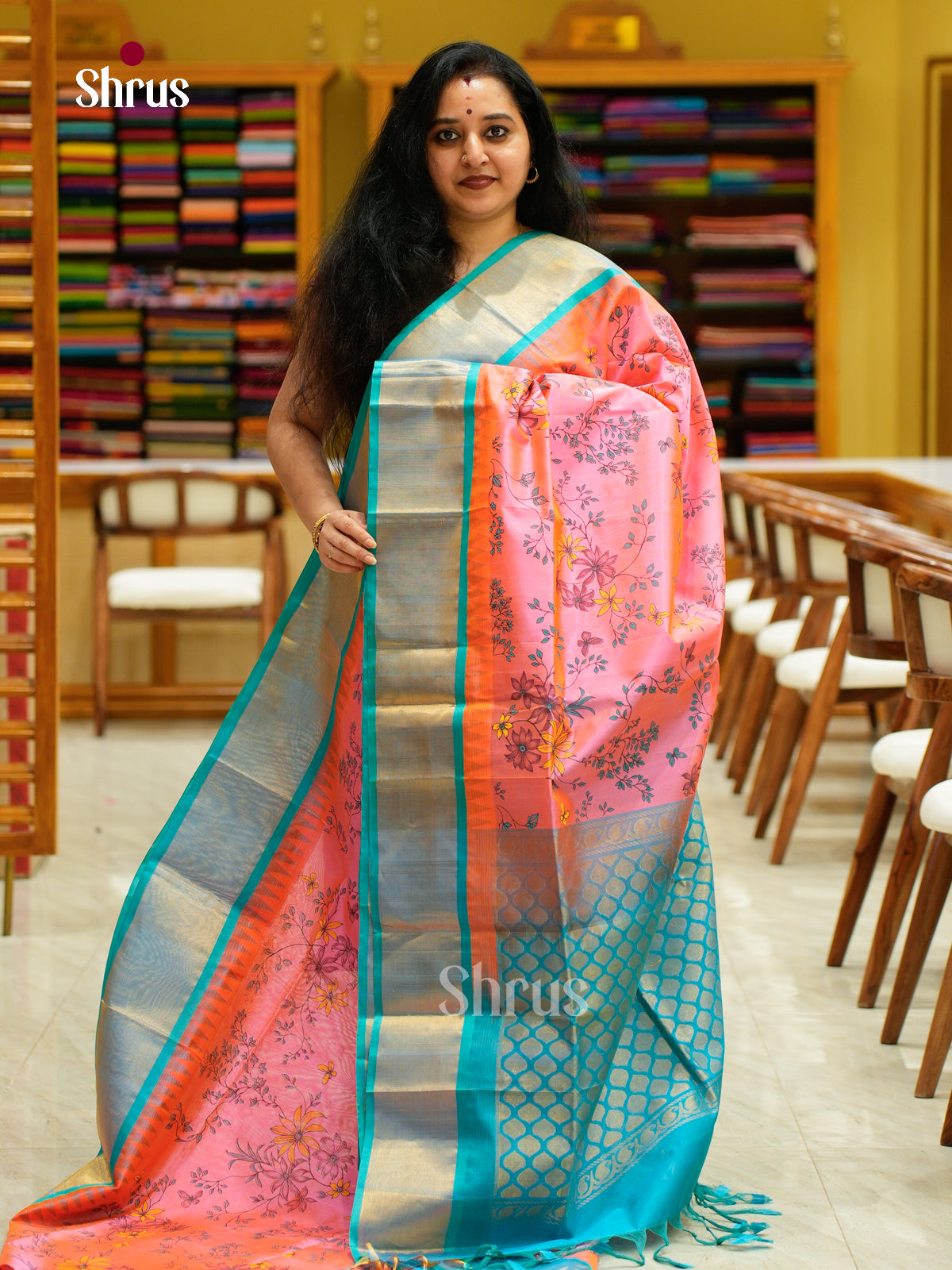 Silk Cotton Saree - EFS16120 - Shop on Shrus.com
