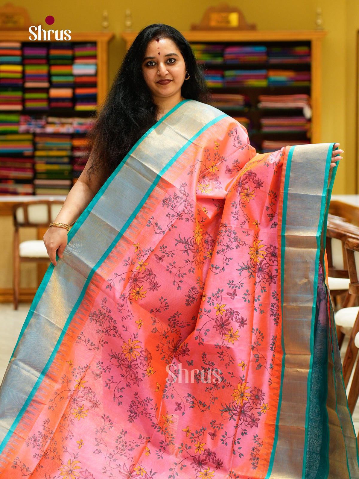 Silk Cotton Saree - EFS16120 - Shop on Shrus.com