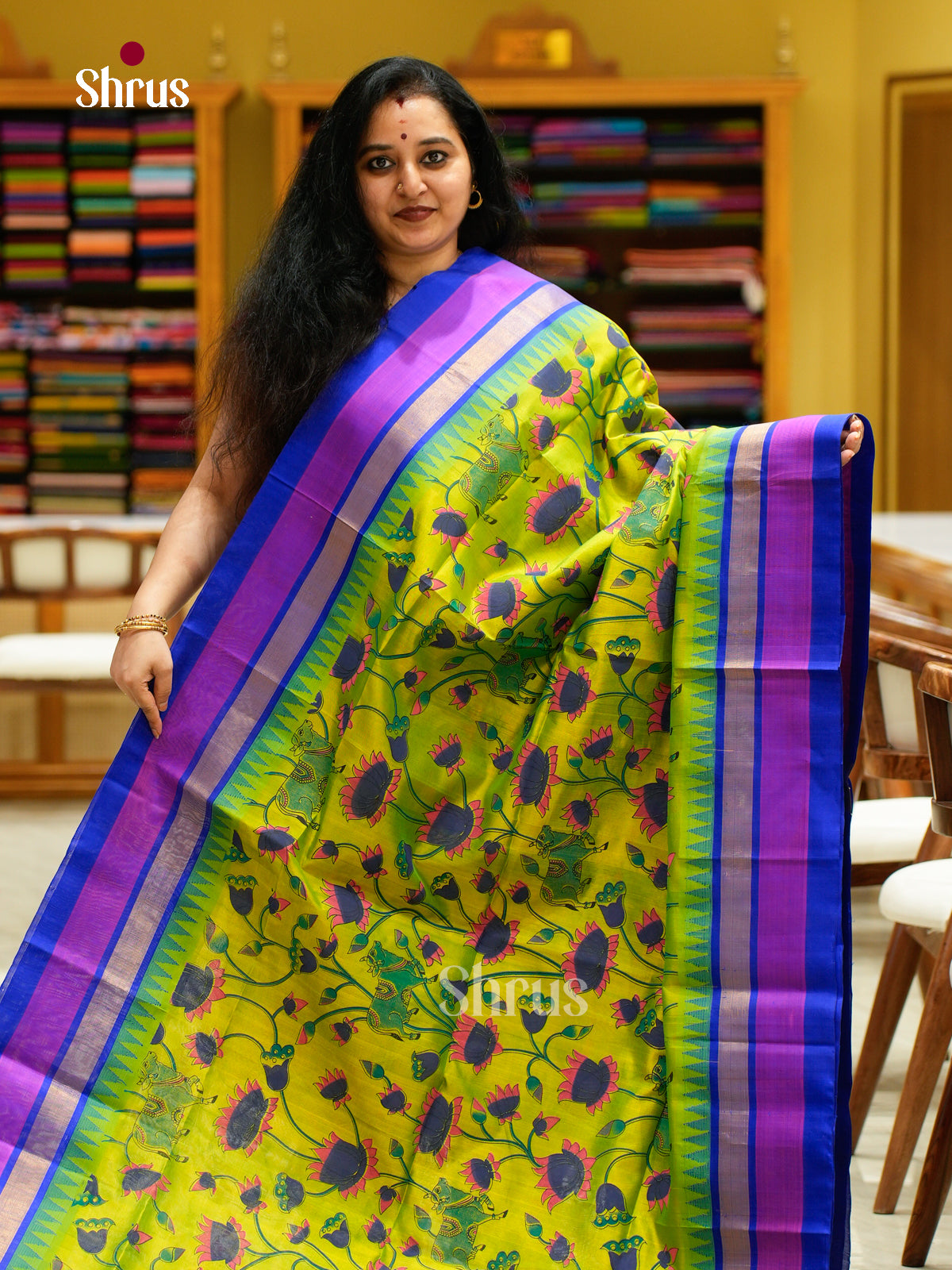 Silk Cotton Saree - EFS16121 - Shop on Shrus.com