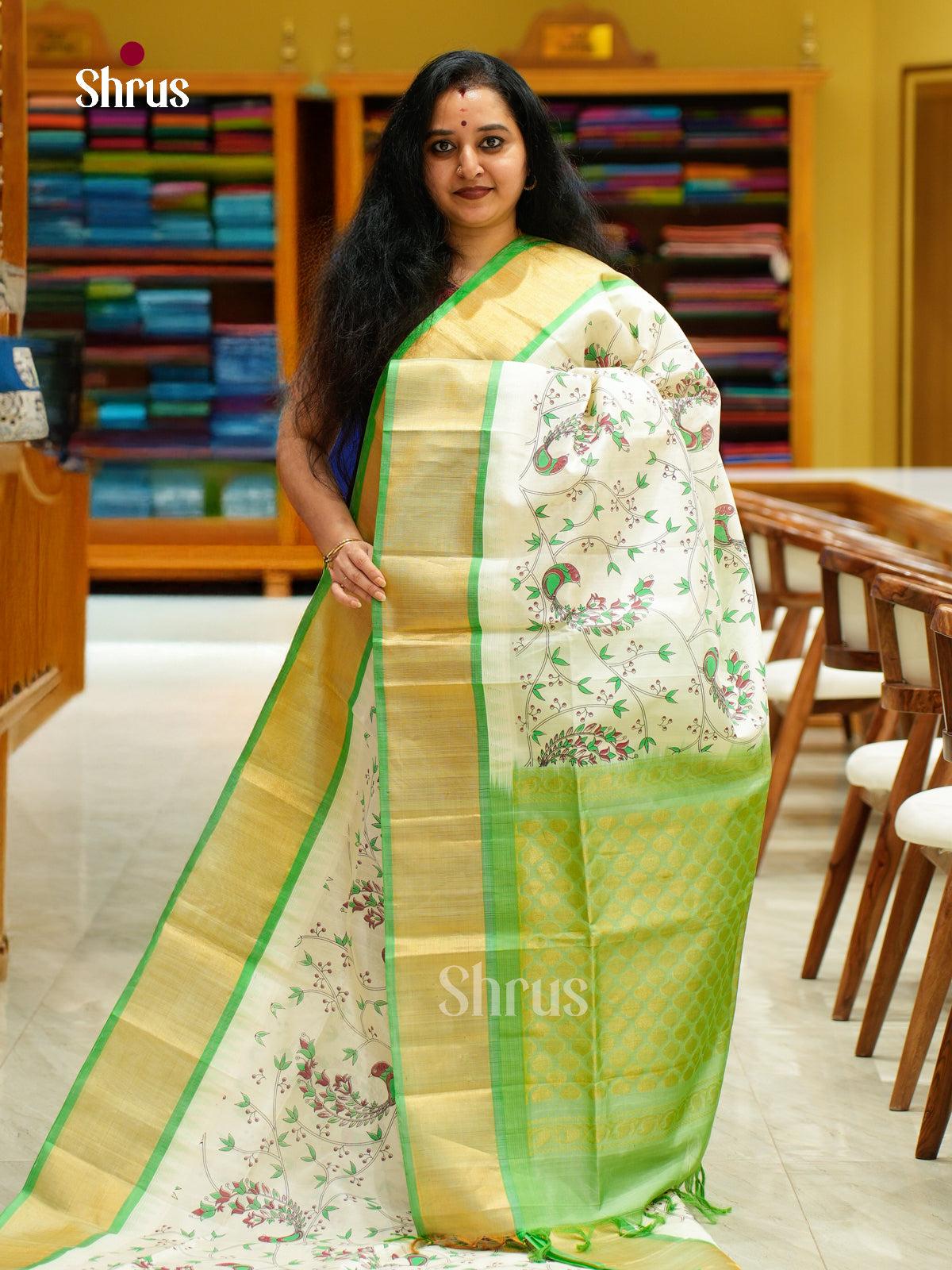 Silk Cotton Saree - EFS16124 - Shop on Shrus.com