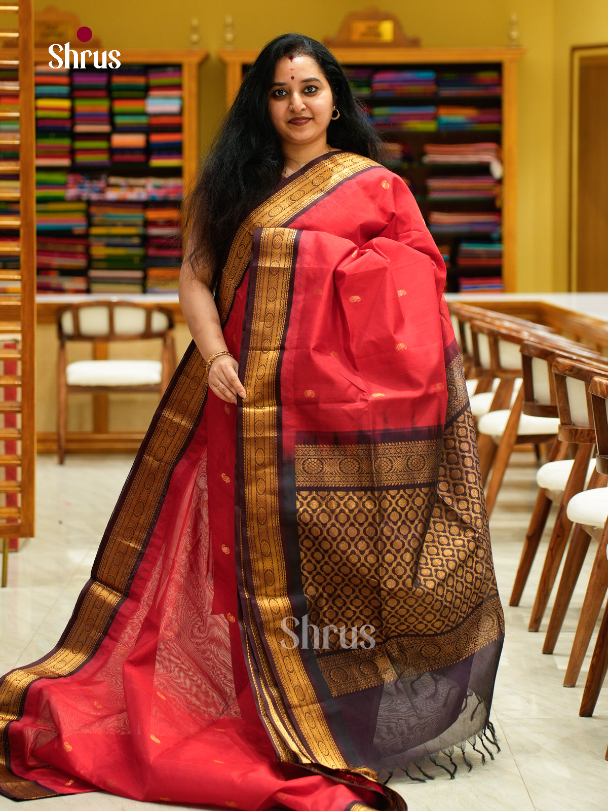 Silk Cotton Saree - EFS16125 - Shop on Shrus.com