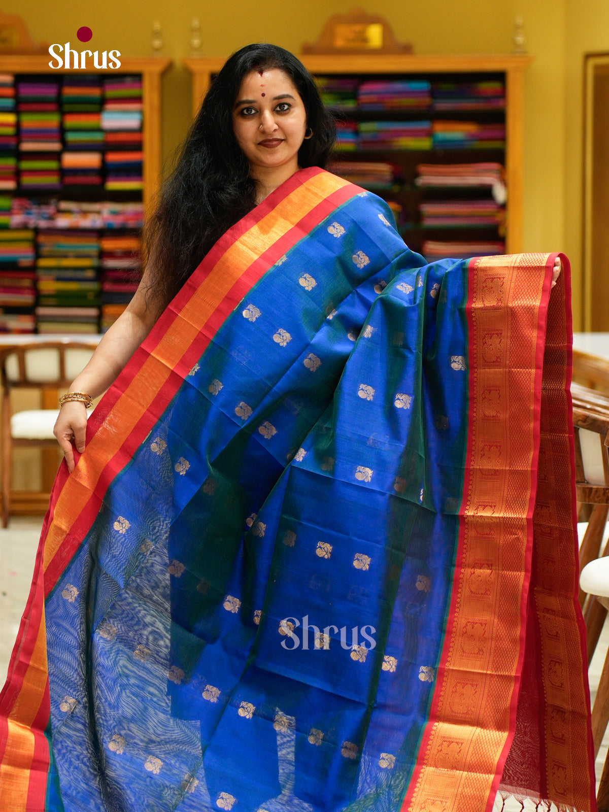 Silk Cotton Saree - EFS16126 - Shop on Shrus.com