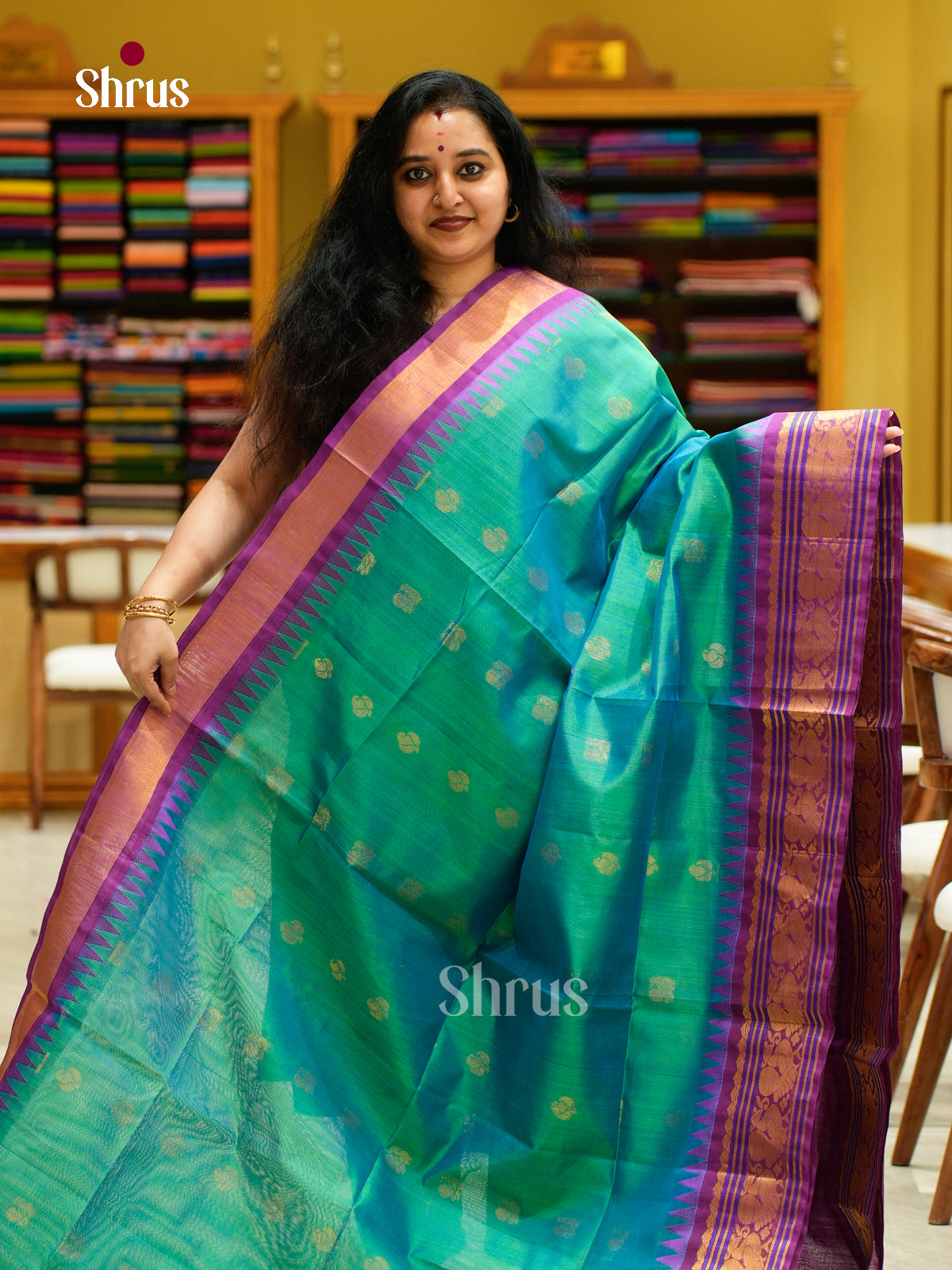 Silk Cotton Saree - EFS16127 - Shop on Shrus.com