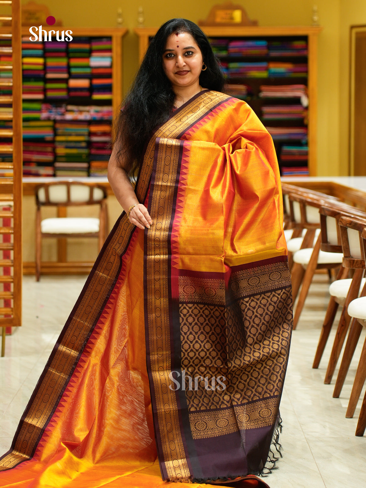 Silk Cotton Saree - EFS16128 - Shop on Shrus.com