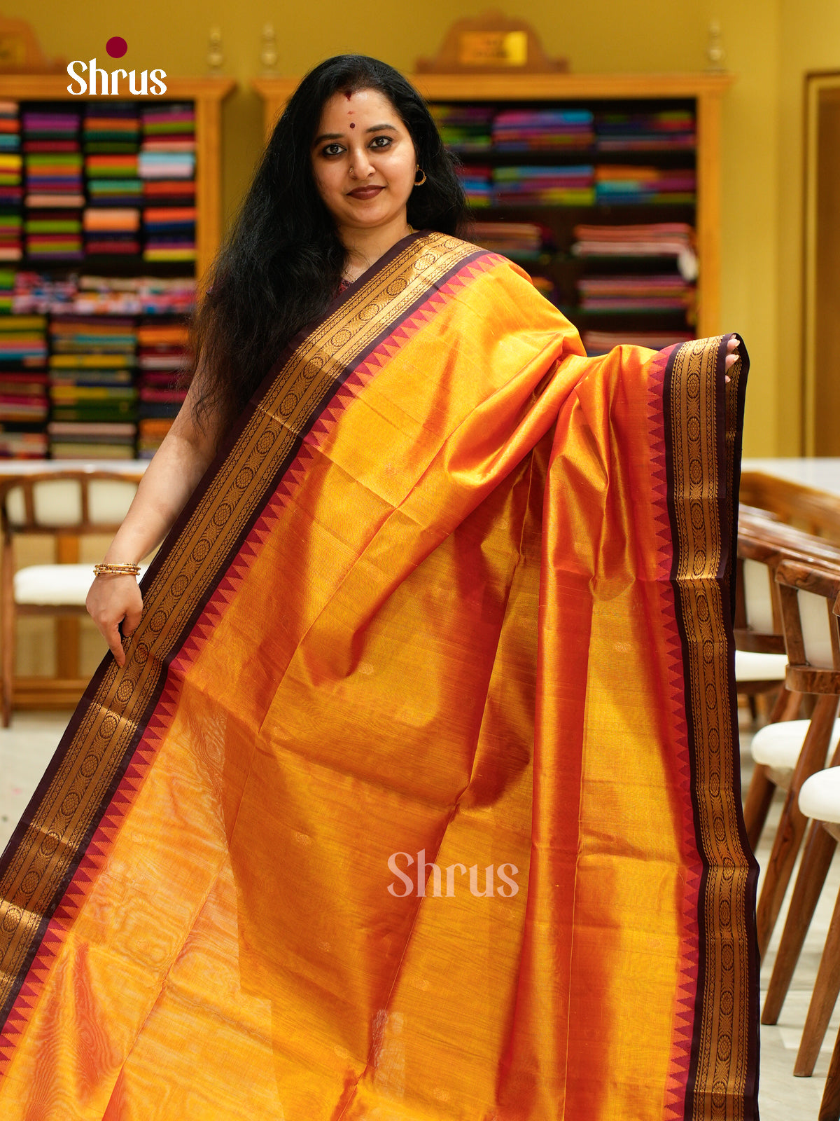 Silk Cotton Saree - EFS16128 - Shop on Shrus.com