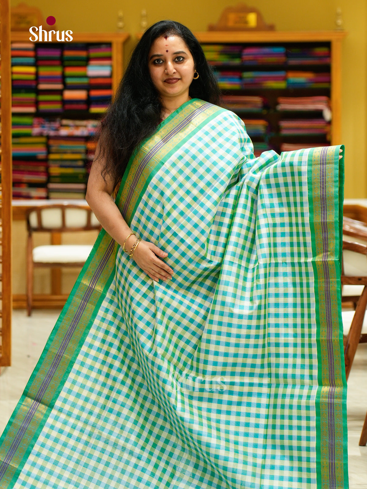 Silk Cotton Saree - EFS16132 - Shop on Shrus.com