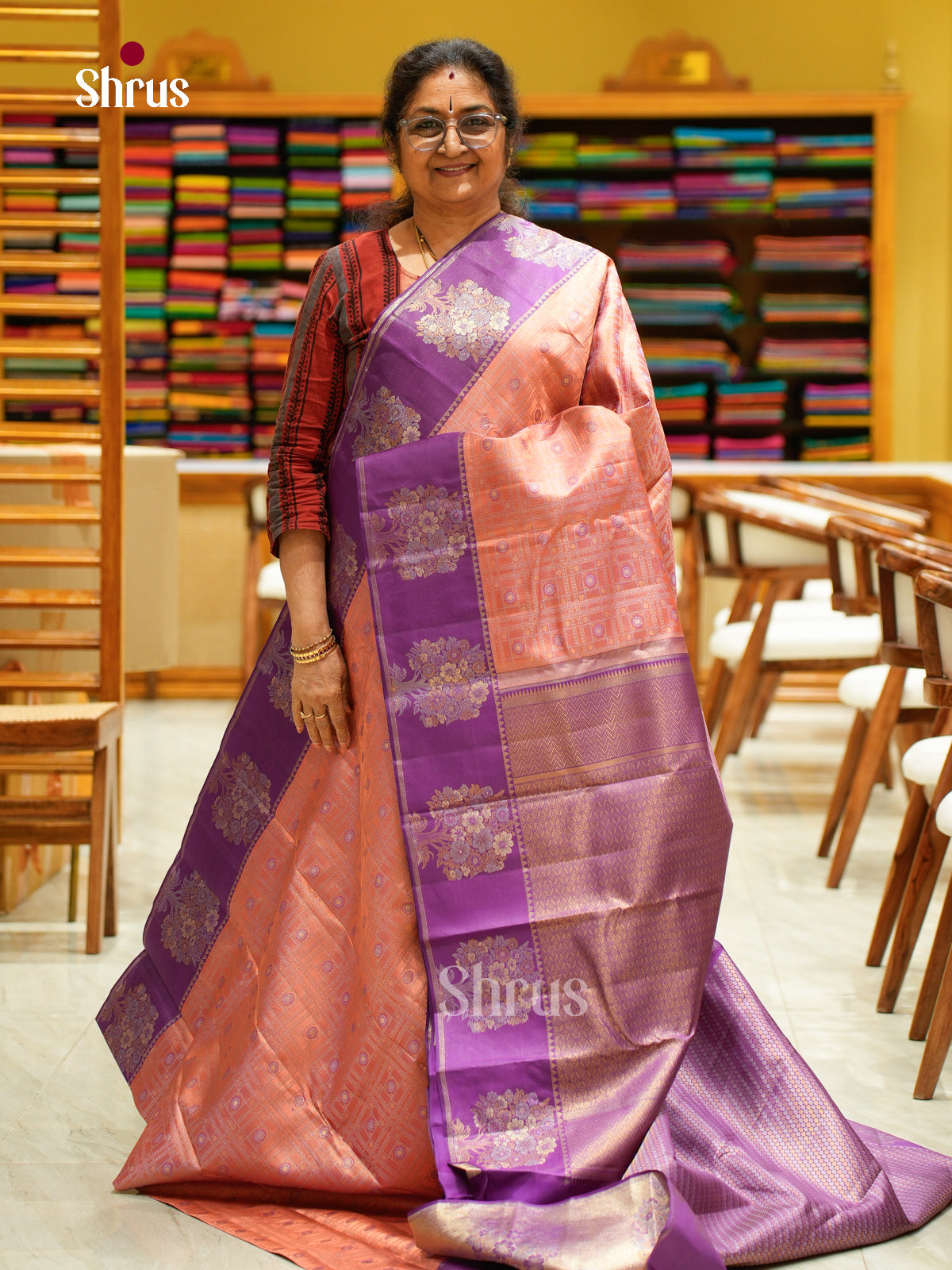 Kanchipuram silk Saree - EFS20010 - Shop on Shrus.com
