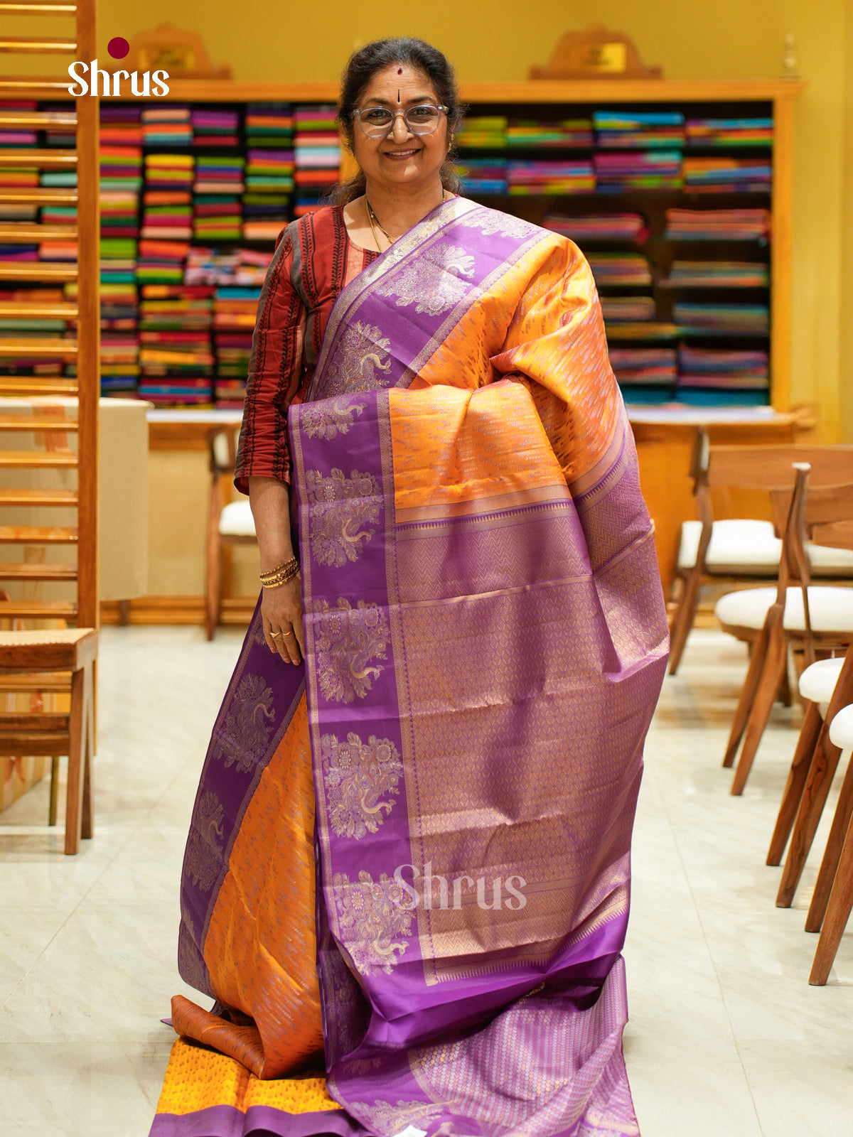 Kanchipuram silk Saree - EFS20012 - Shop on Shrus.com